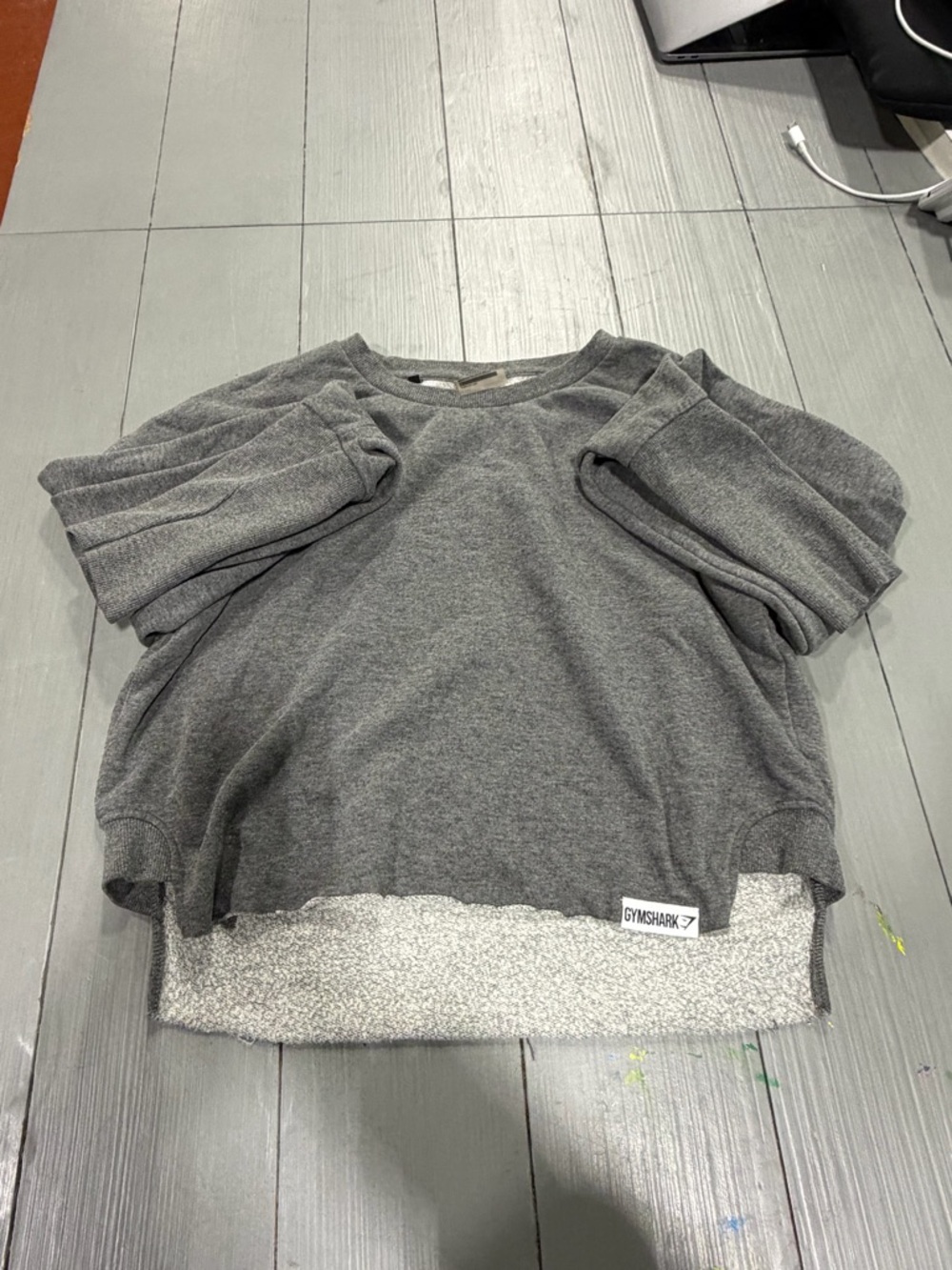 Gymshark Kids Grey Short Sleeve Terry Pullover